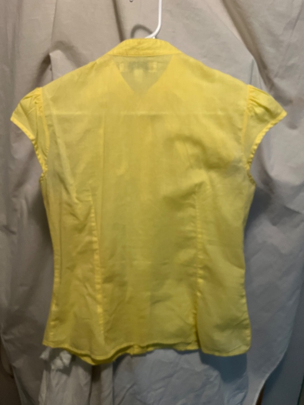 Y2K Rouched Romy Cap Sleeve Yellow Top - Medium - Picture 3 of 10